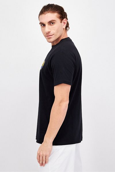 Esprit Men Crew Neck Short Sleeve Brand Logo T-shirt, Black