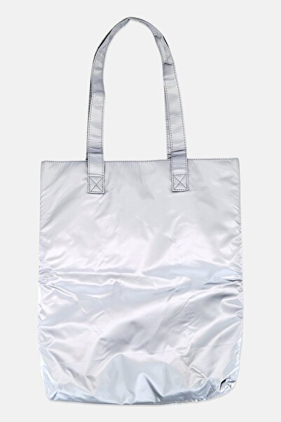 Muy Mucho Women Plain Tote Bag 41 L x 45 H x 7 W cm, Silver