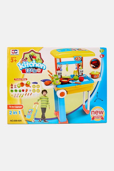little chef 2-in-1 Travel Suitcase Kitchen Sets, Yellow