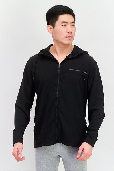 Legend Men Comfort Fit Long Sleeves Training Jacket, Black
