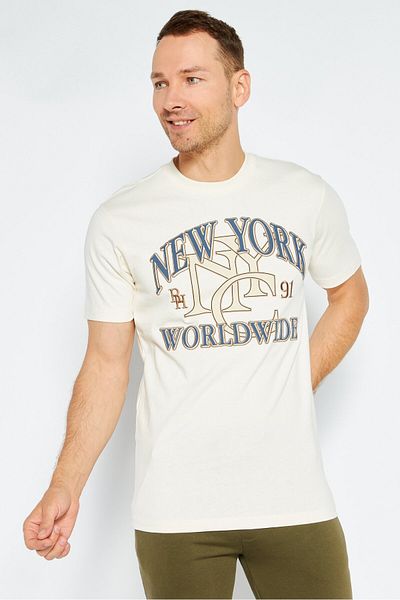 Puma Men Sportswear Fit Short Sleeve Outdoor T-shirt, Off White