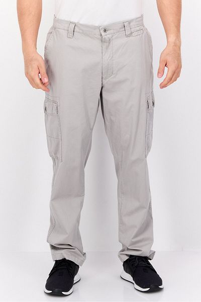 Paperbacks Men Regular Fit Plain Cargo Pants, Grey
