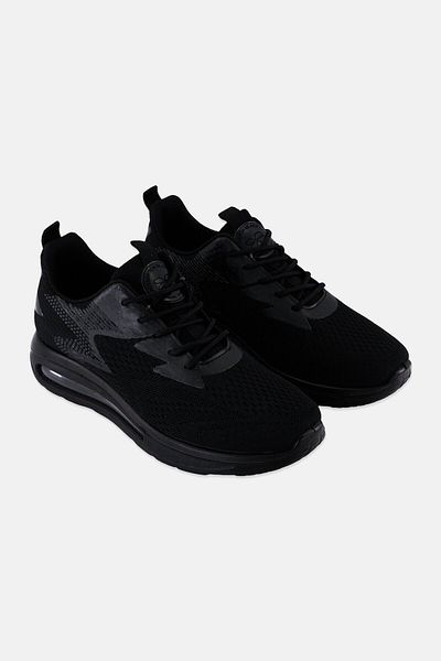 Crosshatch Men Chiltern Lace Up Training Shoes, Black