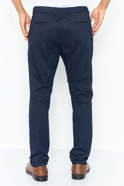 Esprit Men Regular Fit Solid Chino Pants, Blue Combo
