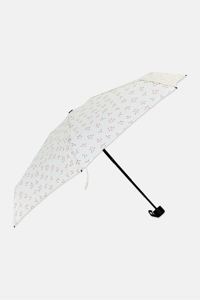 Posh & Pop Printed Folded Umbrella, Beige Combo