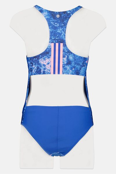 adidas Women Brand Logo One Piece Bodysuit, Blue