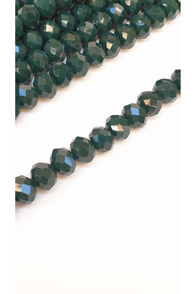 Hayalperest boncuk Matte Dark Green Crystal Beads 8 mm
