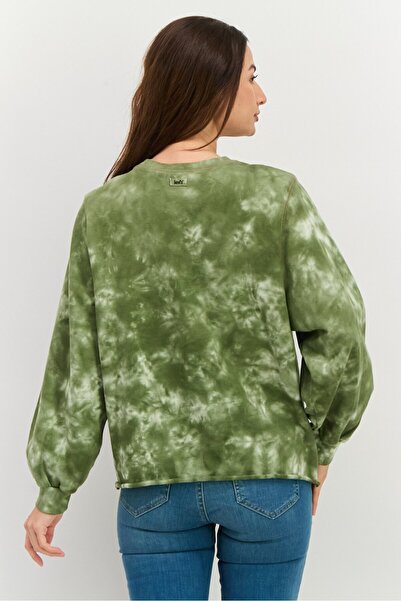Levi's Women Crew Neck Long Sleeves Tie Dye Sweatshirt, Multicolor