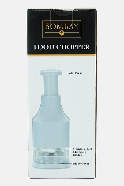 Bombay Food Chopper With Blade Cover, Grey