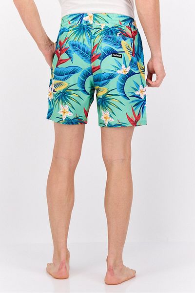 Hurley Men Floral Print Board Shorts, Turquoise