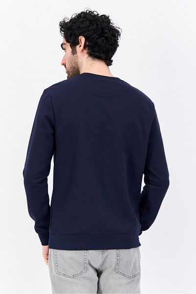 Jules Men Crew Neck Embroidered Long Sleeves Sweatshirt, Navy
