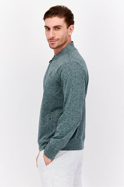 SKECHERS Men Heather Long Sleeves Sweatshirt, Sage Green