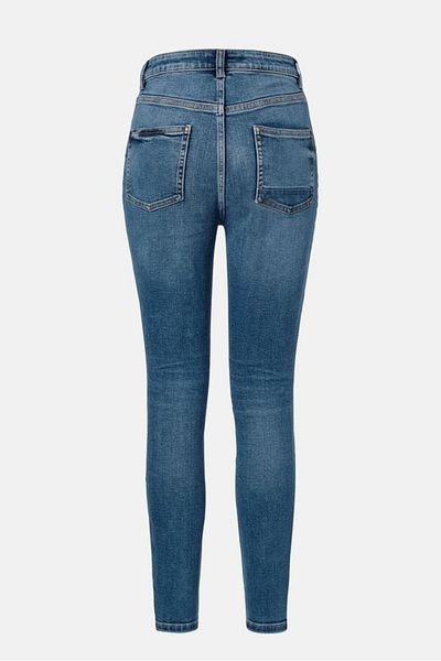 Tchibo Women Skinny Fit Washed Denim Jeans, Blue