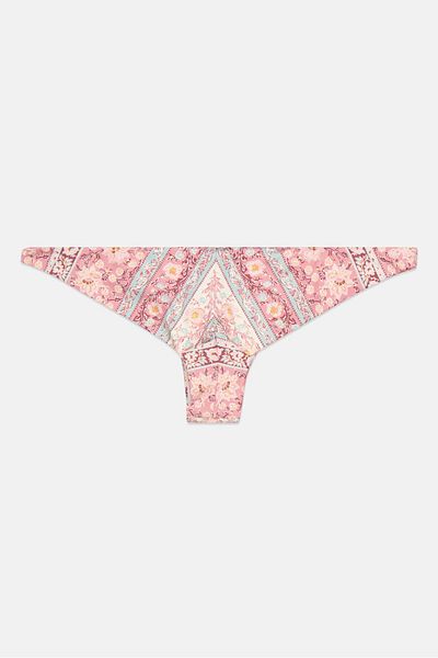 BİLLABONG Women Floral Print Bikini Bottom, Pink Combo