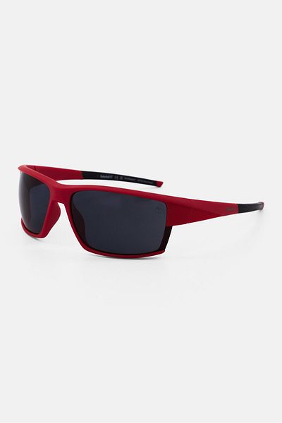 Timberland Men Tb9308 Rectangular Sunglasses, Red
