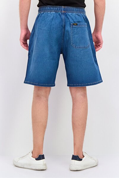 WRANGLER Men Washed Denim Bermuda Shorts, Blue