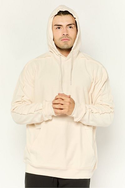 adidas Men Sportswear Fit Long Sleeves Outdoor Hoodies, Beige