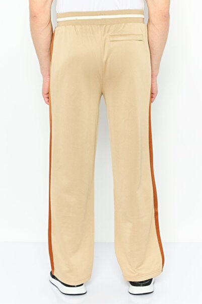 Puma Men Relaxed Fit Embroidered Logo Training Sweatpant, Tan Combo