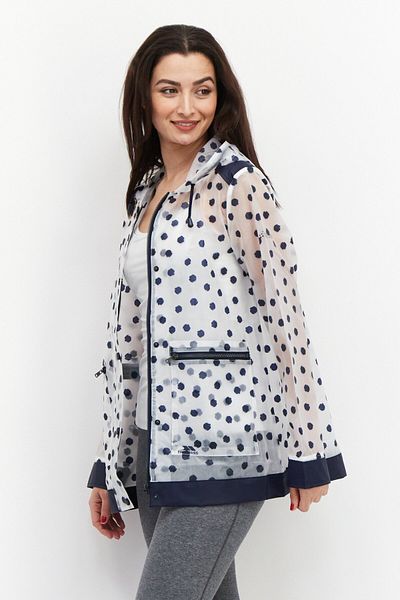 Trespass Women Polka Dot Print Rain Coat, Transparent