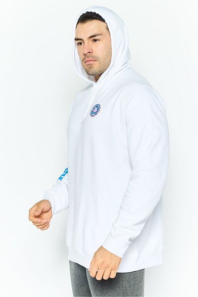 Hurley Men Hooded Graphic Print Long Sleeves Hoodie, White