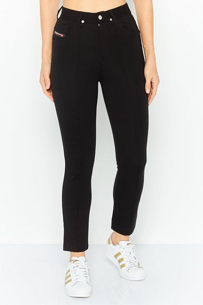 Diesel Women P Cupery Regular Fit Plain Straight Leg Pants, Black