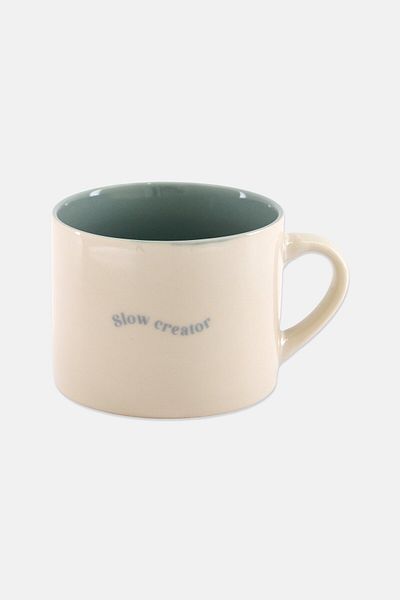 Muy Mucho Two-tone Ceramic Coffee Cup 350 Ml, Cream