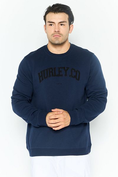 Hurley Men Sportswear Fit Long Sleeve Outdoor Sweatshirt, Navy