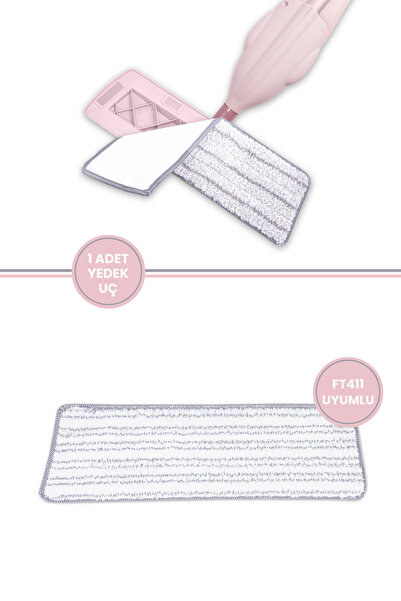 Flora F410 Spreyli Yedek Mikrofiber Mop Bezi (Flora FT411 Uyumlu)