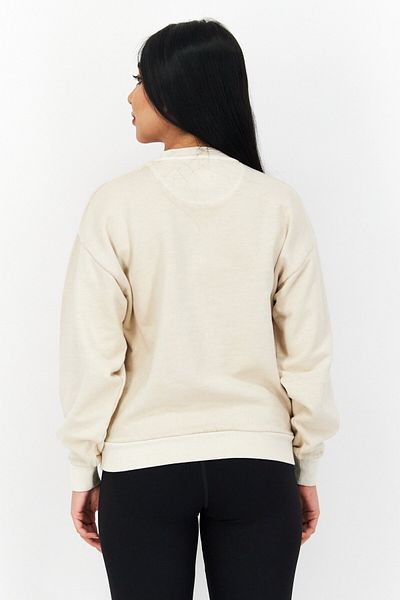 Lyle & Scott Women Crew Neck Embroidered Logo Sweatshirt, Beige