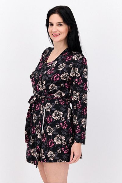 Vince Camuto Women 2 Pcs Long Sleeves Sleepwear Dress With Robe, Multicolor