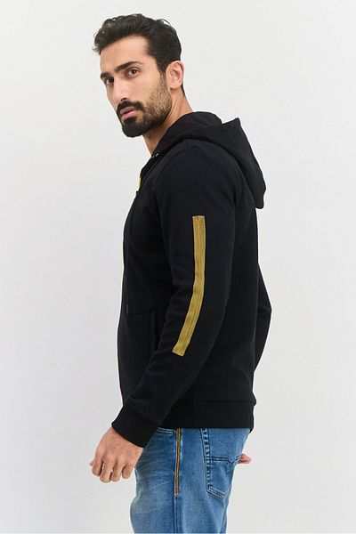 BOSS Men Embroidered Logo Full Zip Sweatshirts, Black