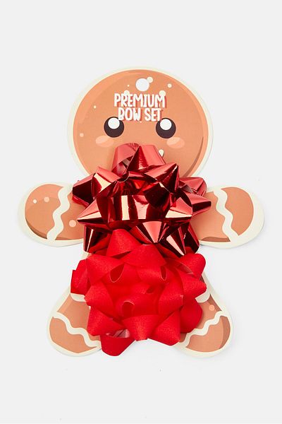Votum 2 Piece Christmas Wrapping Bows Set, Red