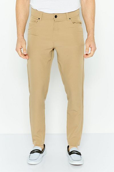Mister Men Slim Fit Plain Chino Pants, Khaki