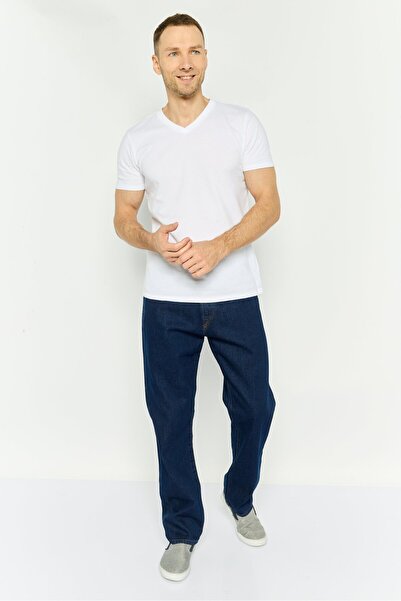 GAP Men Regular Fit Solid Non Stretchable Denim Jeans, Navy