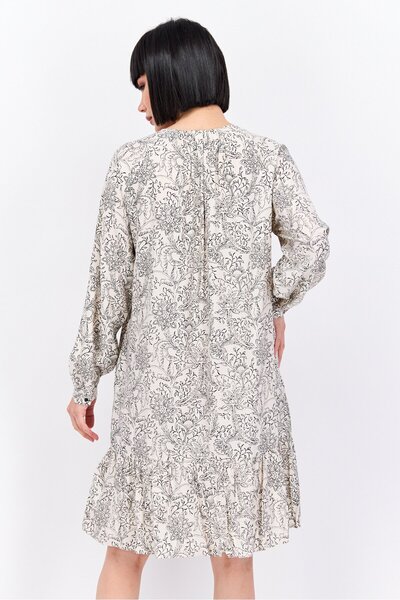 Scotch & Soda Women Floral Print Mini Casual Dress, Beige