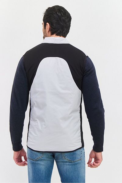 Lyle & Scott Men Plain Sleeveless Vest Jacket, Light Grey
