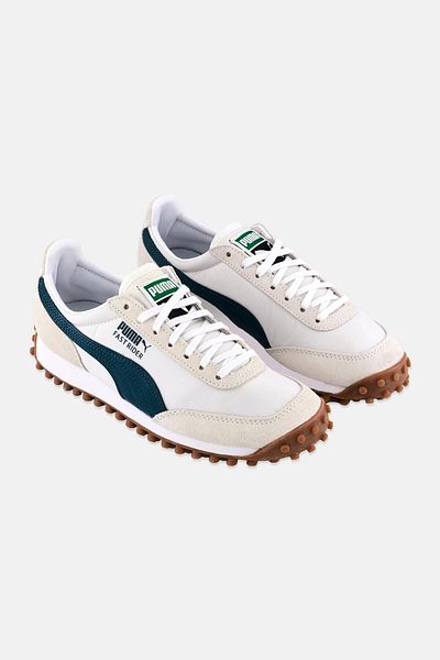Puma Kids Boy Fast Rider Og Cn Lace Up Outdoor Shoes, White Combo