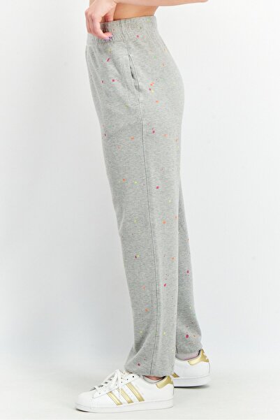 Sundry Women Regular Fit Allover Print Jogger Pants, Grey Combo