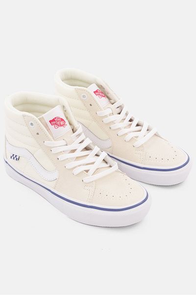 Vans Kids Boy Sh8-Hi Lace Up Skater Shoes, Off White