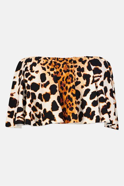 Vince Camuto Women Animal Printed Padded Bikini Top, Black