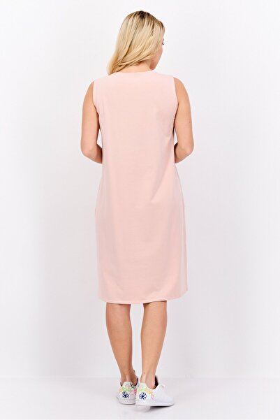 Eileen Fisher Women Plain Mini Sheath Dress, Peach