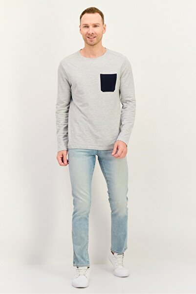 GAP Men Slim Fit Washed Stretchable Jeans, Light Blue