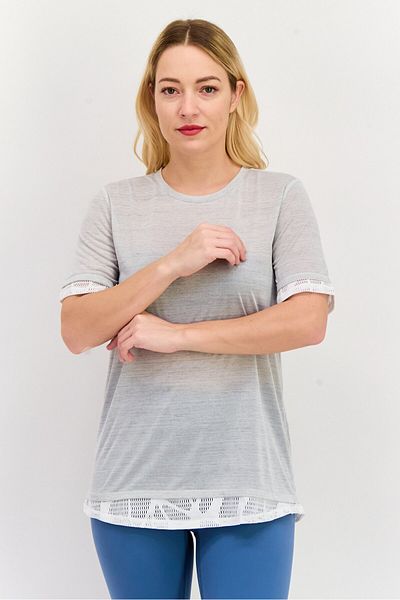 Puma Women Sportswear Fit Short Sleeve Training Top, Grey
