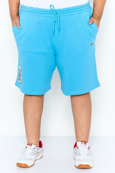adidas Men Regular Fit Drawstring Embroidered Logo Shorts, Light Blue