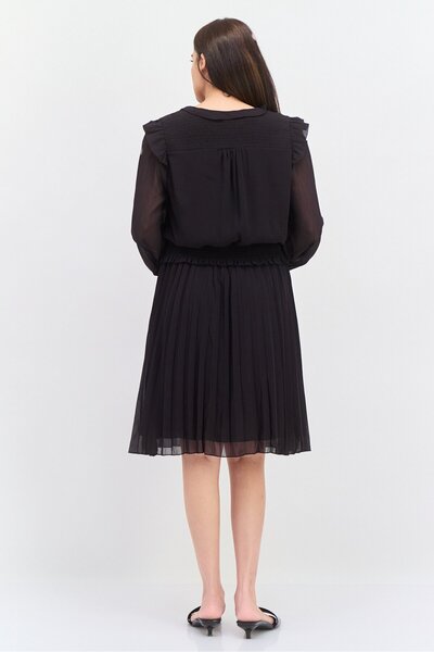 Scotch & Soda Women Textured Midi Dress, Black