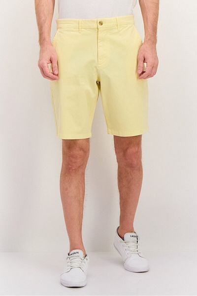 GAP Men Solid Chino Shorts, Light Yellow