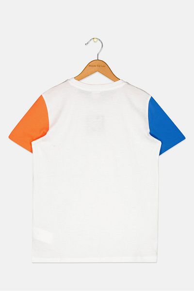 Puma Kids Boy Sportswear Fit Short Sleeve Outdoor T-Shirt, White Combo
