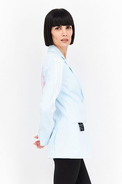adidas Women Sportswear Fit Long Sleeve Outdoor Blazer, Sky Blue