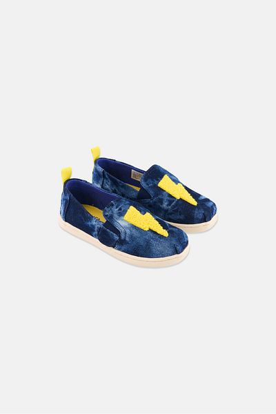 Toms Toddlers Boy Alpargata Twin Gore Slip On Shoes, Blue
