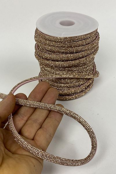 Hayalperest boncuk Rose Color Stretchy Shiny Stone Felt Grounded Strip Sconce